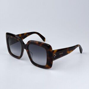 Celine 3 DOTS  CL40263I 53B Women BRAND NEW Sunglasses Havana Gradient Smoke